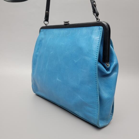 Hobo Crossbody Shoulder Wristie Bag Blue Small - Picture 10 of 13